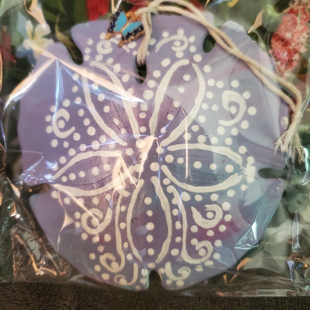 Purple Sand Dollar Ornament